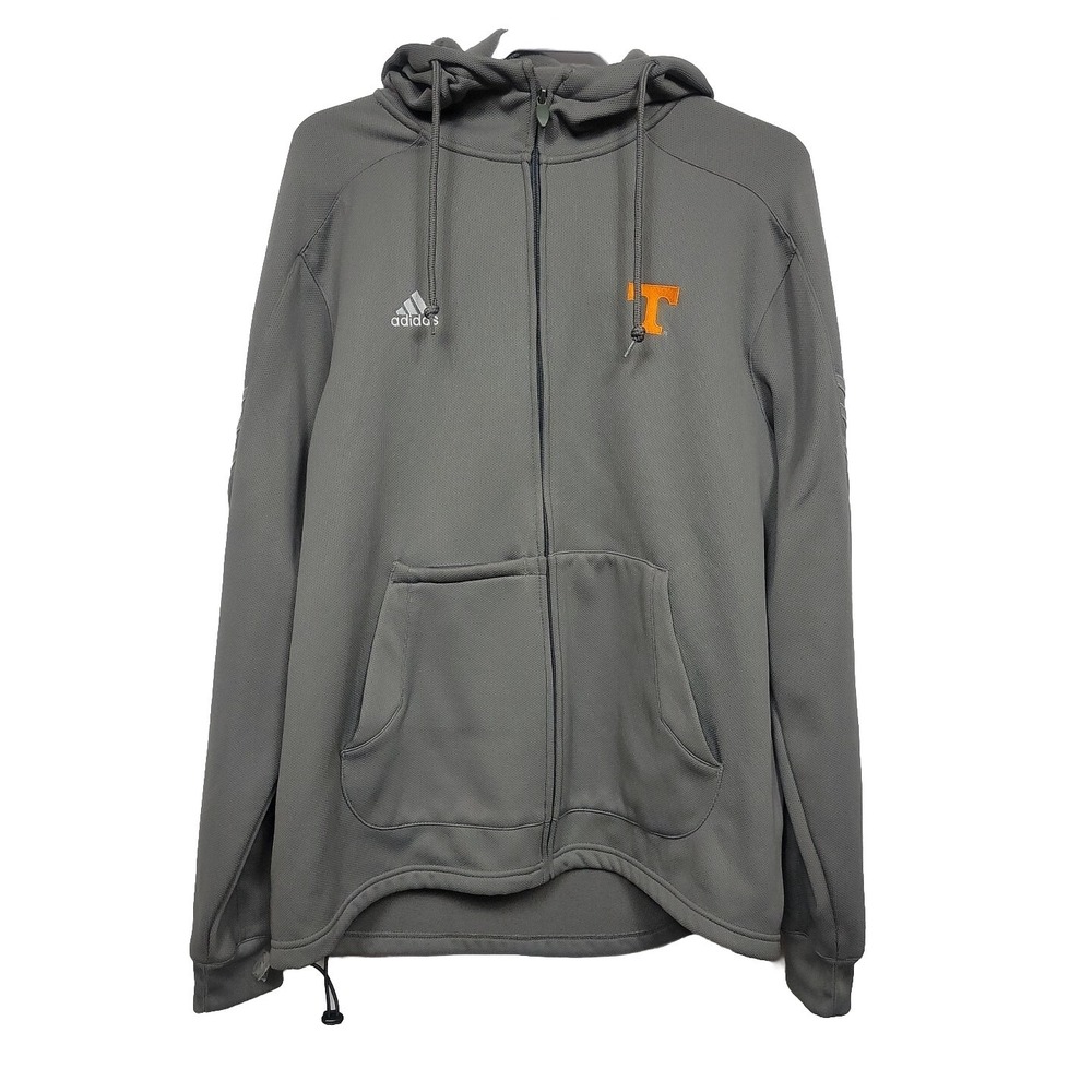 University Of Tennessee Adidas Sweatshirt Mens Medium Full Zip Hooded Climawarm